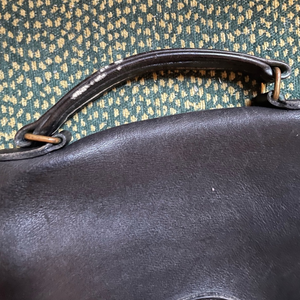 Coach Glovetanned Cowhide Leather Vintage Station Willis Satchel Bag Black - Picture 8 of 9